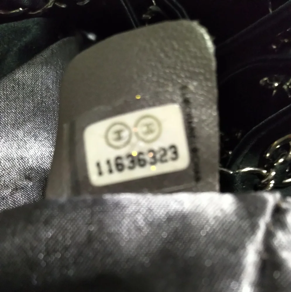 Authentic Chanel Melrose Cabas Black Satin Tote